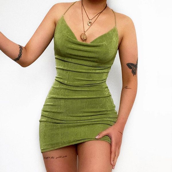 casual dresses 2021 summer elegant sleeveless women halter knitted mini dress spaghetti strap vintage party solid slim, Black;gray
casual dresses 2021 summer elegant sleeveless women halter knitted mini dress spaghetti strap vintage party solid slim, Black;gray