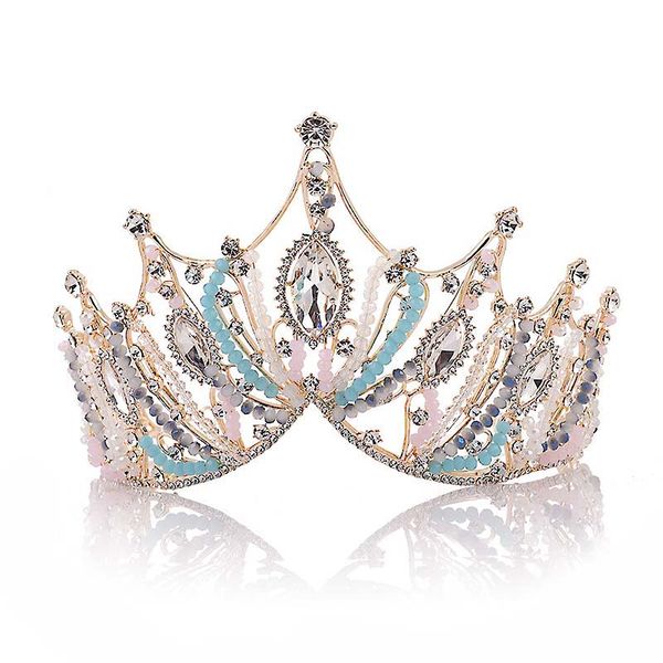 women girls retro queen tiara hair jewelry inlays beads headband crown wedding bridal princess crowns lb, White;golden
women girls retro queen tiara hair jewelry inlays beads headband crown wedding bridal princess crowns lb, White;golden
