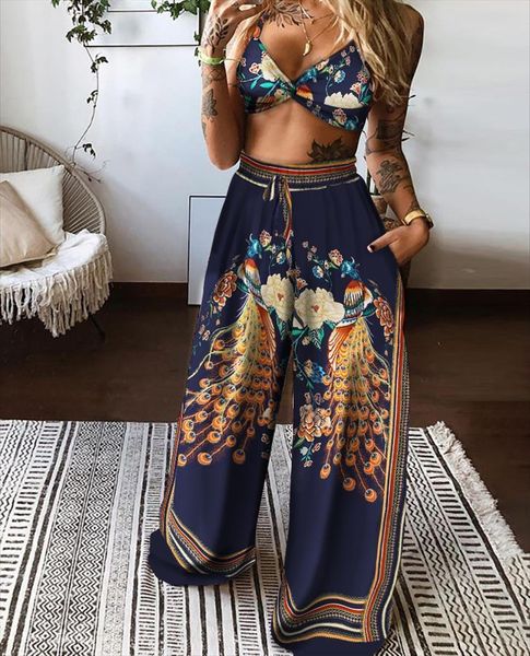 two piece summer outfits butterfly womens pants print set v neck crop wide leg high waist female fashion, White
two piece summer outfits butterfly womens pants print set v neck crop wide leg high waist female fashion, White