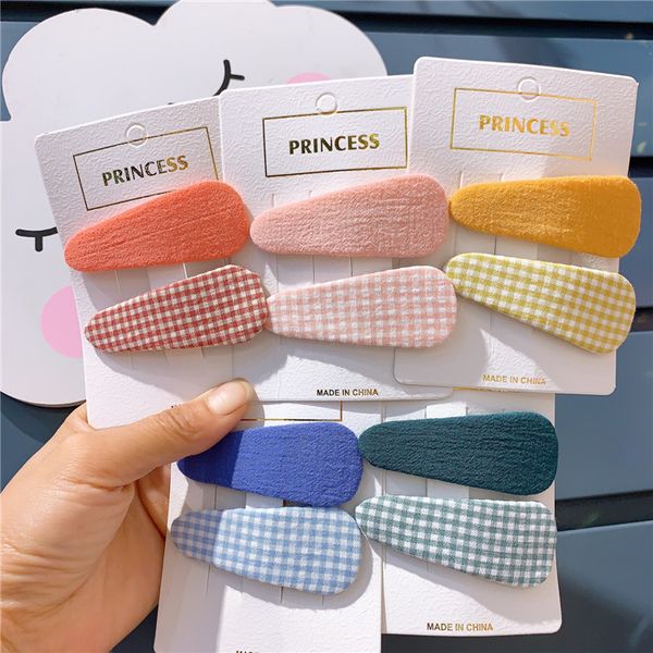2 pcs korean children simple cute colorful plaid fabric water drop bb clip sweet girl princess fashion hairpins hair accessories, Slivery;white
2 pcs korean children simple cute colorful plaid fabric water drop bb clip sweet girl princess fashion hairpins hair accessories, Slivery;white
