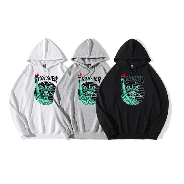 2021 new autumn terry korean fake goddess flame thrasher thin men's and women's hoodie, Black
2021 new autumn terry korean fake goddess flame thrasher thin men's and women's hoodie, Black