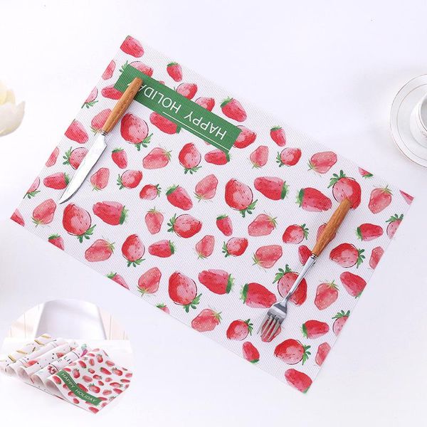 mats & pads ins placemat for dining table pvc anti-scalding mat strawberry fruit printed insulation kitchen accessories
mats & pads ins placemat for dining table pvc anti-scalding mat strawberry fruit printed insulation kitchen accessories