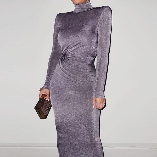 casual dresses turtleneck long sleeve autumn dress women fashion sheath party office lady maxi 2021 vestidos, Black;gray
casual dresses turtleneck long sleeve autumn dress women fashion sheath party office lady maxi 2021 vestidos, Black;gray