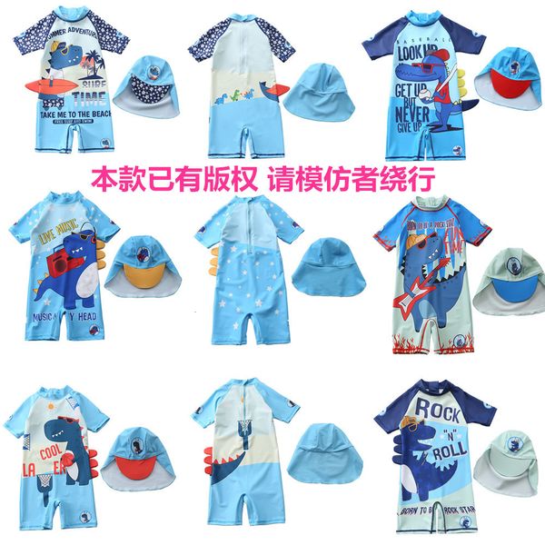 boy's one piece dinosaur hooded children's long sleeve beach sunscreen baby spring swimsuit, White;black
boy's one piece dinosaur hooded children's long sleeve beach sunscreen baby spring swimsuit, White;black