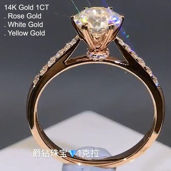 cluster rings 14k gold 1 moissanite diamond ring women round crown classic trendy wedding party engagement anniversary ct d color, Golden;silver
cluster rings 14k gold 1 moissanite diamond ring women round crown classic trendy wedding party engagement anniversary ct d color, Golden;silver