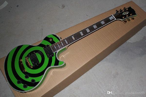 factory price selling 6 strings emg pick-up g-lp zakk wylde bullseye green & black circle electric guitar @22
factory price selling 6 strings emg pick-up g-lp zakk wylde bullseye green & black circle electric guitar @22