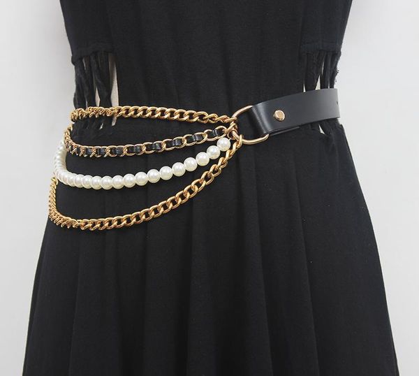 belts women's runway fashion pu leather pearl chain cummerbunds female dress corsets waistband decoration wide belt r1921, Black;brown
belts women's runway fashion pu leather pearl chain cummerbunds female dress corsets waistband decoration wide belt r1921, Black;brown