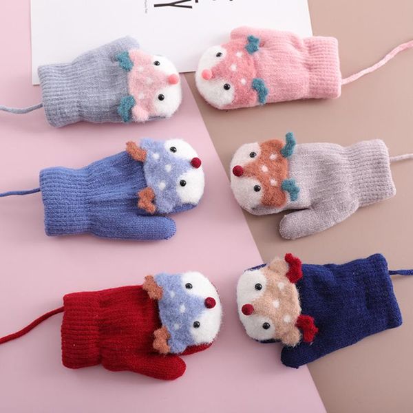 five fingers gloves 1 pair cute cartoon deer knitted with sound plush warm thick kids outdoor winter mittens accessories, Blue;gray
five fingers gloves 1 pair cute cartoon deer knitted with sound plush warm thick kids outdoor winter mittens accessories, Blue;gray