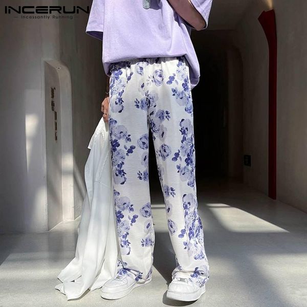 men's pants 2021 men casual streetwear flower printed elastic waist joggers loose wide leg trousers pockets pantalones hombre incerun, Black
men's pants 2021 men casual streetwear flower printed elastic waist joggers loose wide leg trousers pockets pantalones hombre incerun, Black