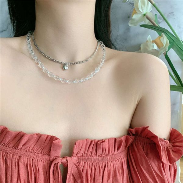 hbp fashion niche design crystal double clavicle french style love choker net red simple versatile necklace, Silver
hbp fashion niche design crystal double clavicle french style love choker net red simple versatile necklace, Silver