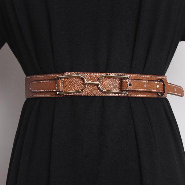 belts women's runway fashion genuine leather cummerbunds female dress corsets waistband decoration narrow belt tb2032, Black;brown
belts women's runway fashion genuine leather cummerbunds female dress corsets waistband decoration narrow belt tb2032, Black;brown