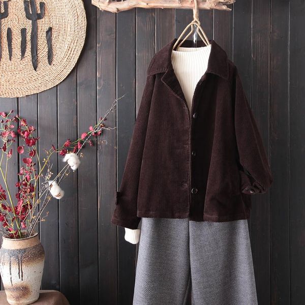 women's jackets corduroy jacket 2021 autumn winter solid button long sleeve clothes fashion casual vintage warm coat outwear streetwear, Black;brown
women's jackets corduroy jacket 2021 autumn winter solid button long sleeve clothes fashion casual vintage warm coat outwear streetwear, Black;brown