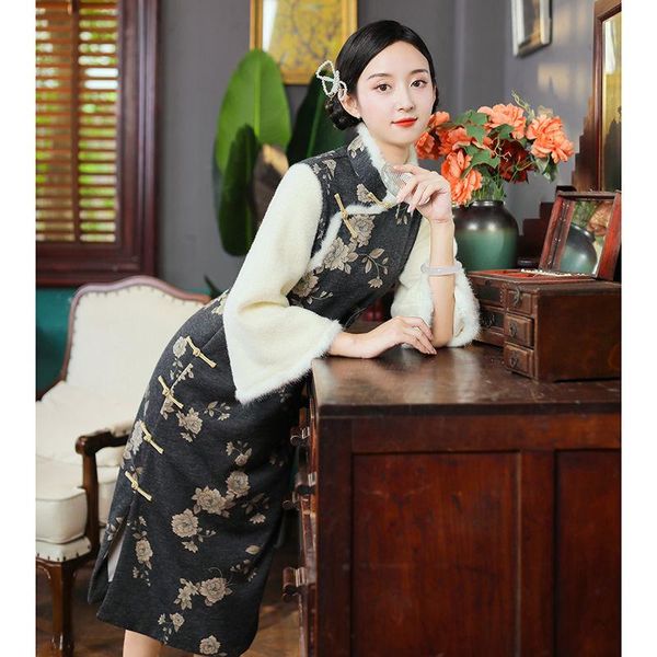 ethnic clothing 2021 autumn and winter qipao chinese dress hanfu graceful women traditional robe oriental vintage festival party cheongsam, Red
ethnic clothing 2021 autumn and winter qipao chinese dress hanfu graceful women traditional robe oriental vintage festival party cheongsam, Red