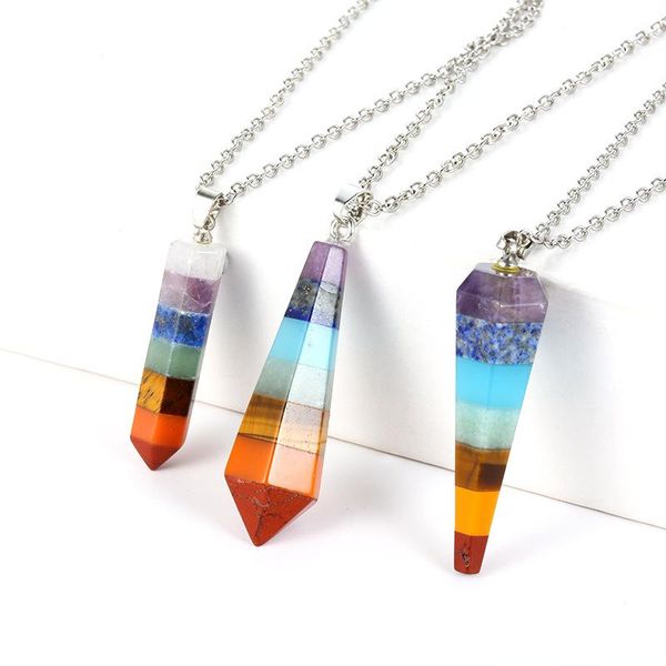 chains orgonite chakela rainbow seven chakra reiki healing energy stone meditation pendulum pendant necklace, Silver
chains orgonite chakela rainbow seven chakra reiki healing energy stone meditation pendulum pendant necklace, Silver