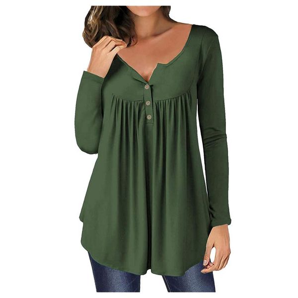 women's blouses & shirts women plus size blouse loose button o-neck tunic shirt ruched casual solid color pullover irregular haut femm, White
women's blouses & shirts women plus size blouse loose button o-neck tunic shirt ruched casual solid color pullover irregular haut femm, White