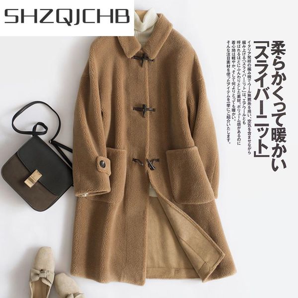 women's fur & faux shzq winter natural coat women long sheep shearing jacket female korean warm clothes 2021 real wool coats hiver 831l, Black
women's fur & faux shzq winter natural coat women long sheep shearing jacket female korean warm clothes 2021 real wool coats hiver 831l, Black