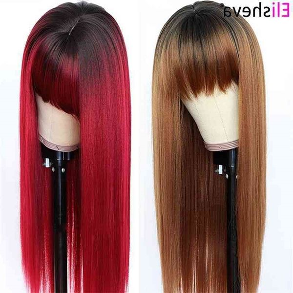 1b 30 27 ombre human frank straight full machine made s long with bangs remy hair wigs, Black
1b 30 27 ombre human frank straight full machine made s long with bangs remy hair wigs, Black
