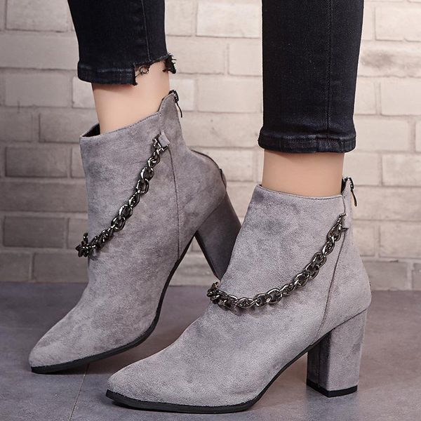 boots women shoes ankle pumps flock toe solid autumn spring high-heeled botas mujer dropship, Black
boots women shoes ankle pumps flock toe solid autumn spring high-heeled botas mujer dropship, Black