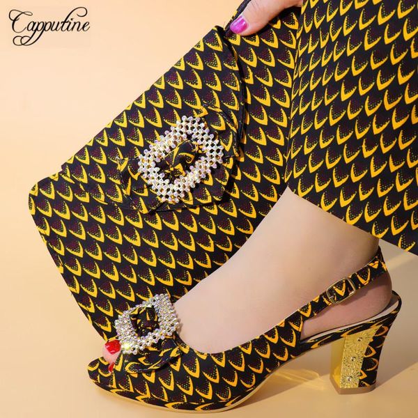 dress shoes capputine african cotton wax fabric made women and bag set summer classics high heels shose for party, Black 
dress shoes capputine african cotton wax fabric made women and bag set summer classics high heels shose for party, Black