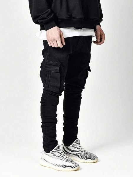 men flap pocket skinny jeans x0hy#, Blue