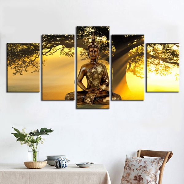5 pieces abstract gold tree buddha print painting decoration home wall pictures for kitchen no frame
5 pieces abstract gold tree buddha print painting decoration home wall pictures for kitchen no frame