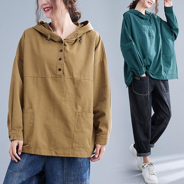women's blouses & shirts big size spring autumn women fashion solid color hooded ladies female plus large long loose cotton pullover b, White
women's blouses & shirts big size spring autumn women fashion solid color hooded ladies female plus large long loose cotton pullover b, White