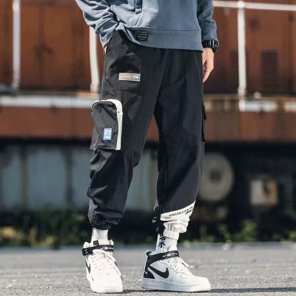 men's pants men casual 2021 streetwear joggers cargo woman hip hop pockets male oversize autumn trousers, Black
men's pants men casual 2021 streetwear joggers cargo woman hip hop pockets male oversize autumn trousers, Black