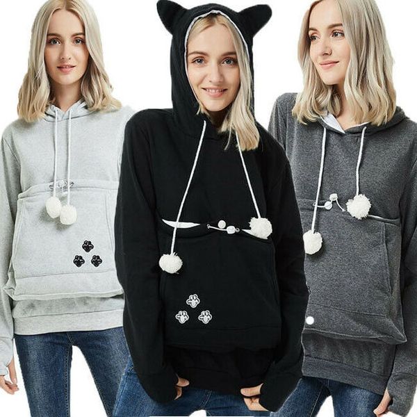 women's hoodies & sweatshirts hirigin suporte para animais de estimação com capuz, manga longa, casual, bonito, transportador roupa gra, Black
women's hoodies & sweatshirts hirigin suporte para animais de estimação com capuz, manga longa, casual, bonito, transportador roupa gra, Black