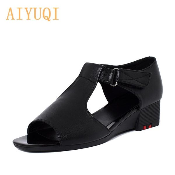 aiyuqi sandals women wedges new genuine leather ladies summer sandals fish mouth simple large size gladiator women, Black
aiyuqi sandals women wedges new genuine leather ladies summer sandals fish mouth simple large size gladiator women, Black