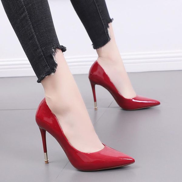 dress shoes 2021 woman high heels ladies 10cm red pumps women wedding stiletto, Black
dress shoes 2021 woman high heels ladies 10cm red pumps women wedding stiletto, Black