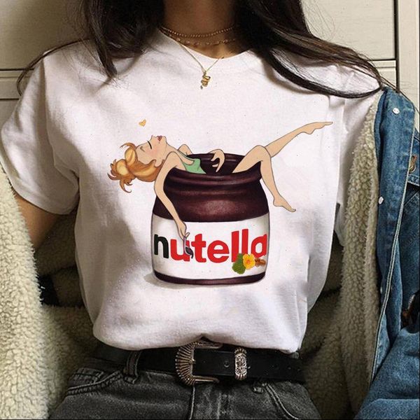 nutella t shirt peanut butter print female t shirt harajuku cartoon graphic t shirt short sleeve funny female, White
nutella t shirt peanut butter print female t shirt harajuku cartoon graphic t shirt short sleeve funny female, White