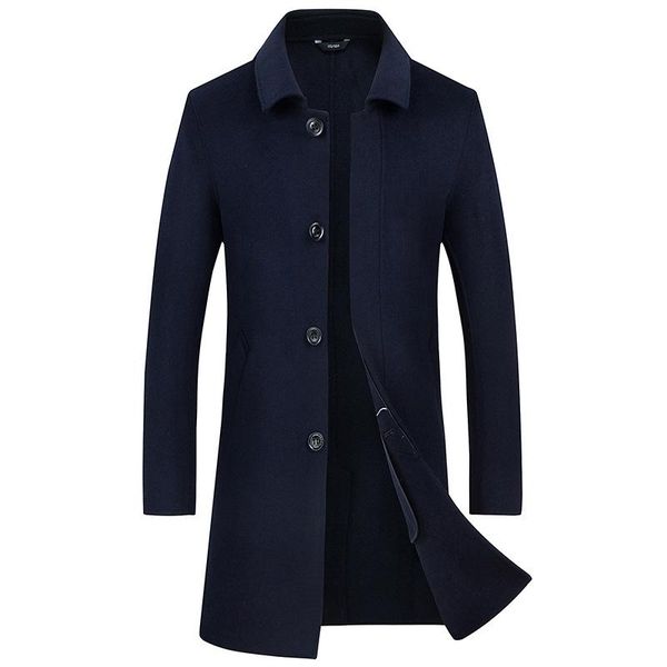 men's wool & blends cashmere coat men mid-length windbreaker high-quality winter blue, Black
men's wool & blends cashmere coat men mid-length windbreaker high-quality winter blue, Black