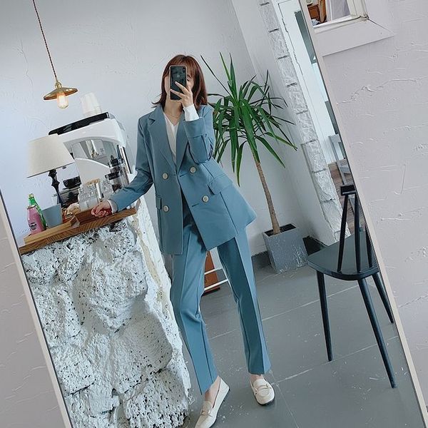 casual women pant suits notched collar double breasted blazer jacket & pencil pant female suit spring autumn office lady sets, Black;brown
casual women pant suits notched collar double breasted blazer jacket & pencil pant female suit spring autumn office lady sets, Black;brown