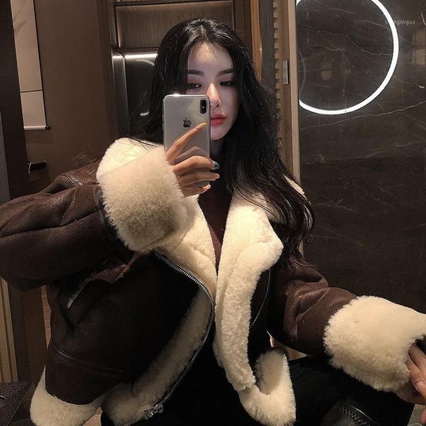 women's wool & blends baseball uniform fur jacket ladies early spring wild small fragrance casual tide cardigan top, Black
women's wool & blends baseball uniform fur jacket ladies early spring wild small fragrance casual tide cardigan top, Black