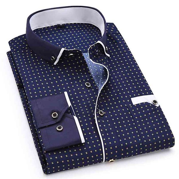 fashion print casual men long sleeve button shirt stitching pocket design fabric soft comfortable for dress slim fit 4xl 8xl 210626, White;black
fashion print casual men long sleeve button shirt stitching pocket design fabric soft comfortable for dress slim fit 4xl 8xl 210626, White;black
