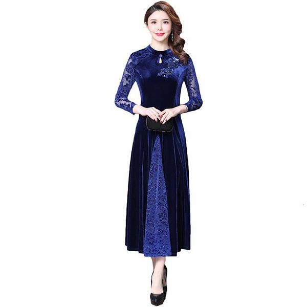 2021 female spring lace seams dress-the-neck long maxi velvet to-line dress elegant ladies dressed in party d239 89el, Black;gray
2021 female spring lace seams dress-the-neck long maxi velvet to-line dress elegant ladies dressed in party d239 89el, Black;gray