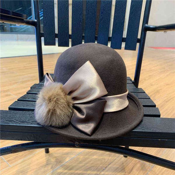 autumn and winter wool hat soft rabbit hair ball french silk satin bow basin style, Blue;gray
autumn and winter wool hat soft rabbit hair ball french silk satin bow basin style, Blue;gray