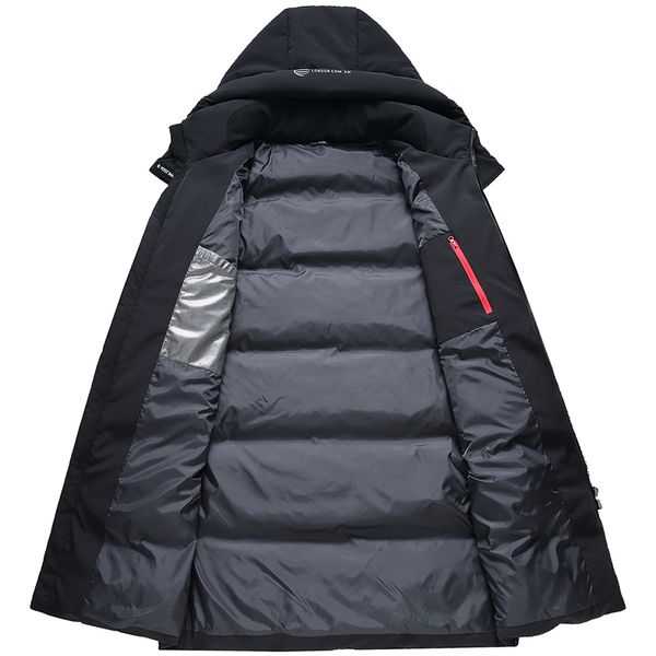 men's thickened medium long white duck down fox fur collar down jacket cold trend coat men, Black
men's thickened medium long white duck down fox fur collar down jacket cold trend coat men, Black