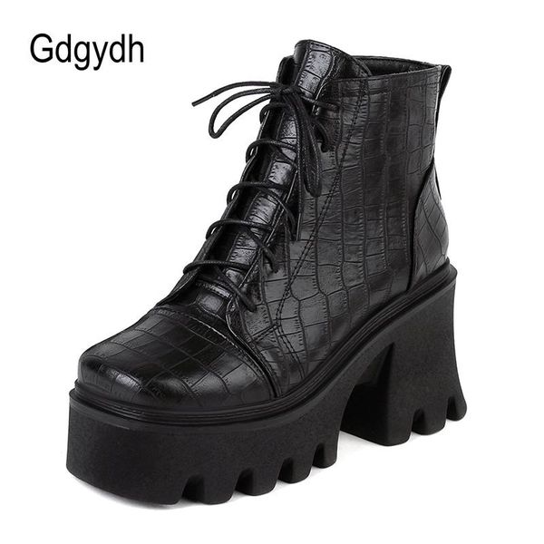 boots gdgydh women heels autumn platform shoes lace up soft leather lady footwear ankle thick bottom rubber sole solid black
boots gdgydh women heels autumn platform shoes lace up soft leather lady footwear ankle thick bottom rubber sole solid black