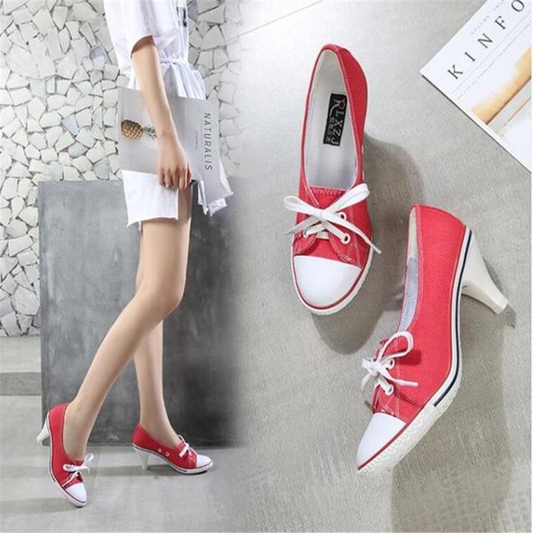 dress shoes women canvas denim 8cm high heels fashion lace-up round toe pumps quality sweet college style student 34-41, Black
dress shoes women canvas denim 8cm high heels fashion lace-up round toe pumps quality sweet college style student 34-41, Black
