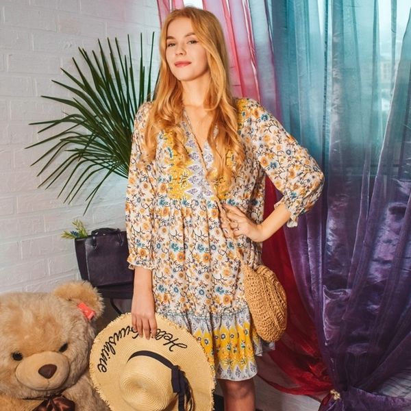 2021 spring new oversize floral print dress women butterfly sleeve v neck short dress for women fashion loose summer dress 210309, Black;gray
2021 spring new oversize floral print dress women butterfly sleeve v neck short dress for women fashion loose summer dress 210309, Black;gray
