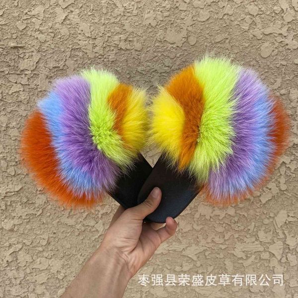 luxury slippers real women's real wool one-way fur cool slippers pvc explosive, Black
luxury slippers real women's real wool one-way fur cool slippers pvc explosive, Black