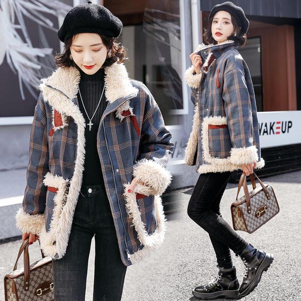 women's fur & faux women 2021 autumn winter thicken warm fake jacket coat female casual fashion lamb overcoat vintage outerwear y356, Black
women's fur & faux women 2021 autumn winter thicken warm fake jacket coat female casual fashion lamb overcoat vintage outerwear y356, Black