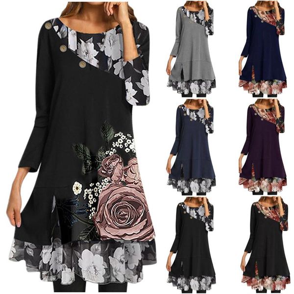 casual dresses 2021 fashion dress women autumn full sleeve splicing o-neck floral printed ladies party vestidos, Black;gray
casual dresses 2021 fashion dress women autumn full sleeve splicing o-neck floral printed ladies party vestidos, Black;gray