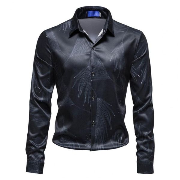 men's casual shirts men shirt feather print turn-down collar fashion long-sleeved slim outdoor business office plus size, White;black
men's casual shirts men shirt feather print turn-down collar fashion long-sleeved slim outdoor business office plus size, White;black