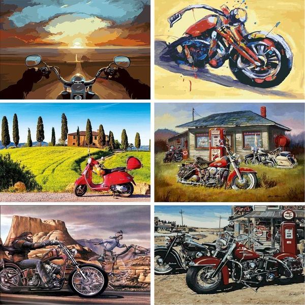 paintings gatyztory oil painting by numbers motorcycle scenery picture number handmade 60x75cm frame on canvas home decor pos
paintings gatyztory oil painting by numbers motorcycle scenery picture number handmade 60x75cm frame on canvas home decor pos