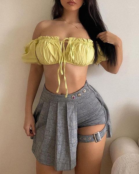 women's shorts 2021 summer women casual plaid skirts irregular skinny button, White;black
women's shorts 2021 summer women casual plaid skirts irregular skinny button, White;black