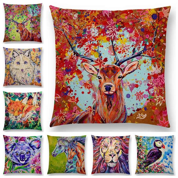 oil painting animals elk cushion cover deer lion dogs fox bird horse sofa throw pillow case
oil painting animals elk cushion cover deer lion dogs fox bird horse sofa throw pillow case