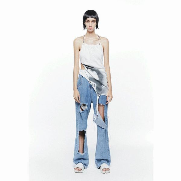 women's two piece pants wearing this halter neck style is very beautiful. open back sling and outer vest ~ hollow high-waisted cut desi, White
women's two piece pants wearing this halter neck style is very beautiful. open back sling and outer vest ~ hollow high-waisted cut desi, White