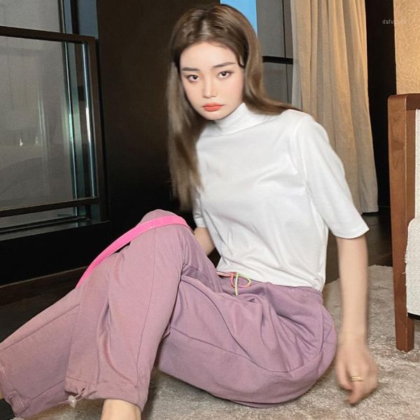 women summer white cotton t-shirts half turtleneck short sleeve tshirts elegant pullover tee casual women's t-shirt
women summer white cotton t-shirts half turtleneck short sleeve tshirts elegant pullover tee casual women's t-shirt